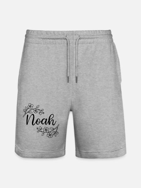 Noah | Name of Name | Vectorgraphic ! - Stanley/Stella Trainer Unisex Organic Jogging Shorts - heather grey