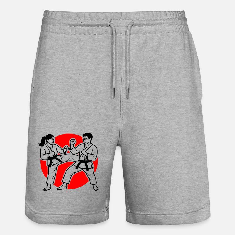 Karaté Kumite - Short de jogging bio TRAINER Stanley/Stella unisexe - gris chiné