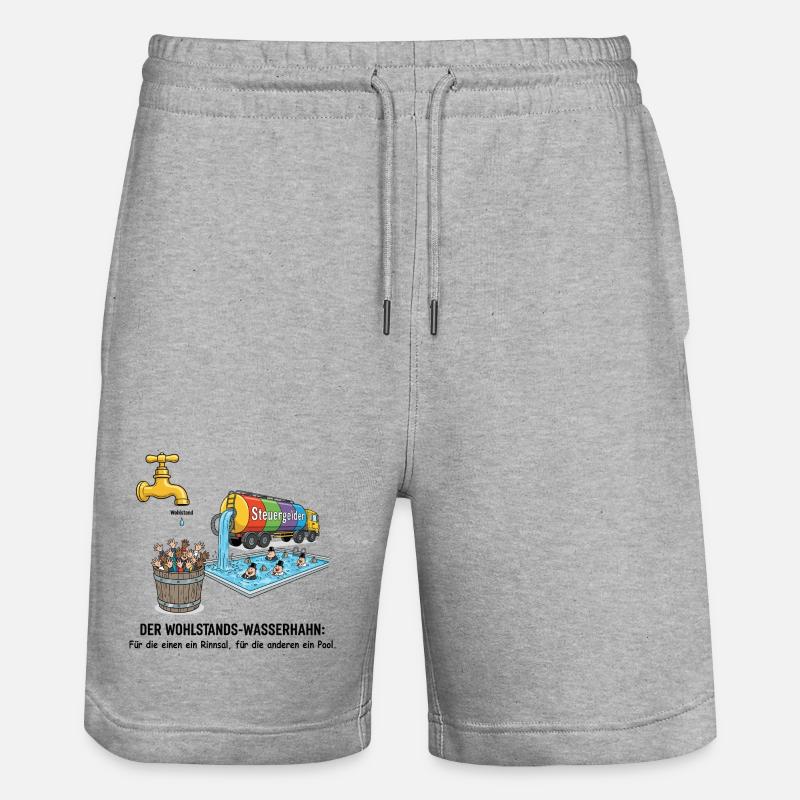 Le robinet de la prospérité - Short de jogging bio TRAINER Stanley/Stella unisexe - gris chiné