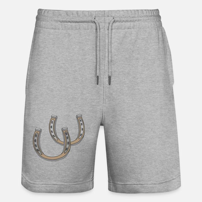 Illustration traditionnelle du fer à cheval - Short de jogging bio TRAINER Stanley/Stella unisexe - gris chiné