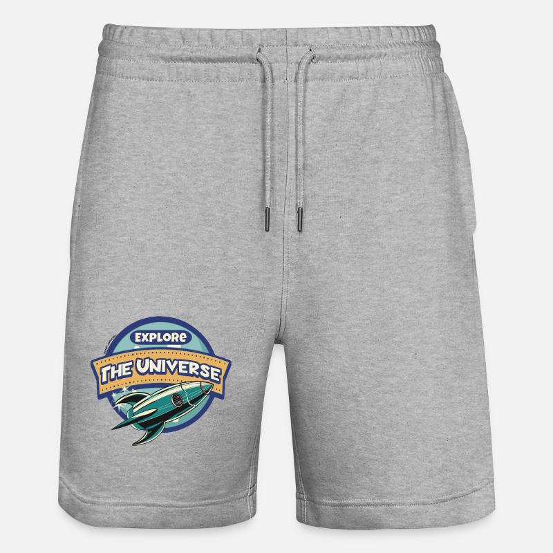 Space Explorer - Explorez l’Univers - Short de jogging bio TRAINER Stanley/Stella unisexe - gris chiné