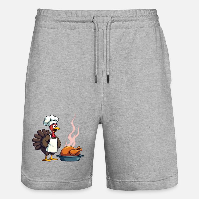 Cuisinier de dinde de Thanksgiving - Short de jogging bio TRAINER Stanley/Stella unisexe - gris chiné