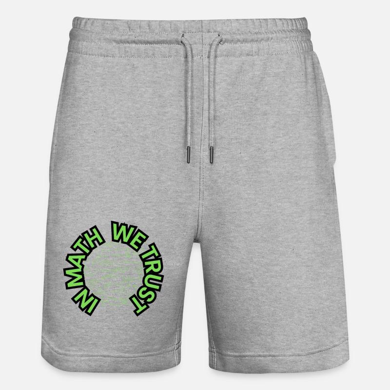 In Math We Trust - Mathe - Design - Stanley/Stella Unisex Bio Joggingshorts Trainer  - Grau meliert