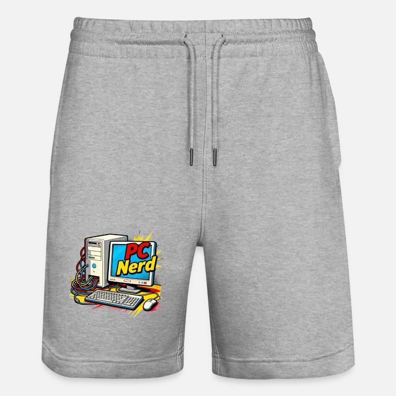 Nerd per PC - Pantaloncini da jogger ecologici unisex Trainer di Stanley/Stella - grigio melange