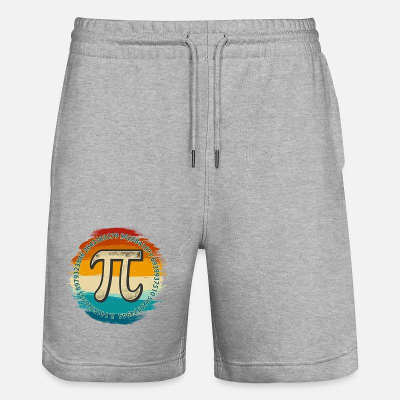 Pi Spectrum Emblem Tee - Stanley/Stella Unisex Bio Joggingshorts Trainer  - Grau meliert