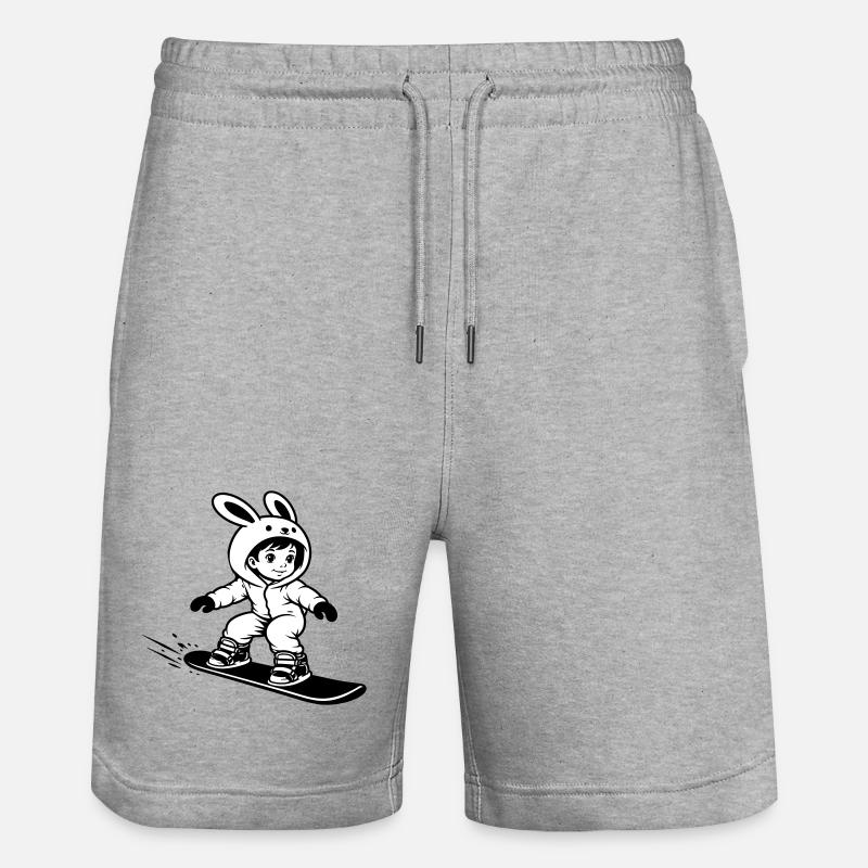 Snowboard Bunny - Short de jogging bio TRAINER Stanley/Stella unisexe - gris chiné