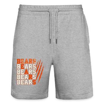 Bears Text mit gequälten Krallenspuren - Stanley/Stella Unisex Bio Joggingshorts Trainer  - Grau meliert - Vorne - Nik (191cm) & Marisol (170cm)