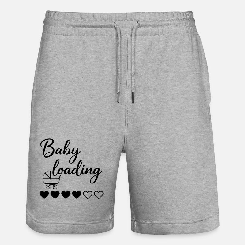 Baby Loading - Stanley/Stella Unisex Bio Joggingshorts Trainer  - Grau meliert