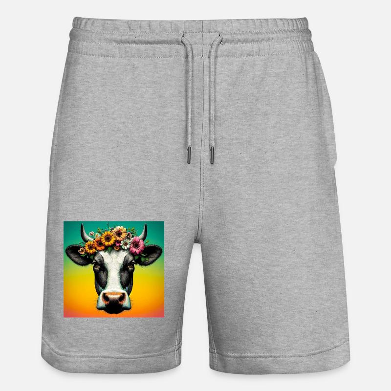 vache - Short de jogging bio TRAINER Stanley/Stella unisexe - gris chiné