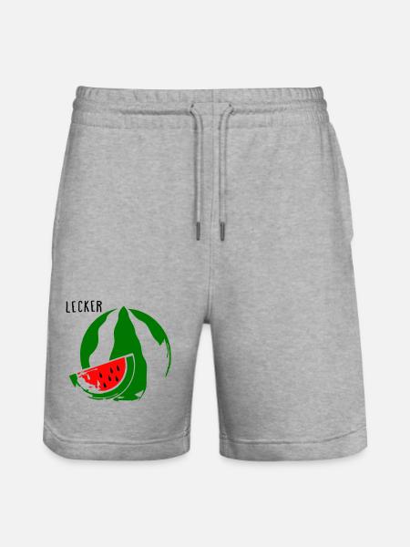 Melone - Stanley/Stella Unisex Bio Joggingshorts Trainer  - Grau meliert