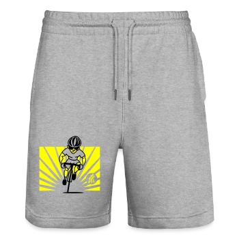 Radfahrer - Stanley/Stella Unisex Bio Joggingshorts Trainer  - Grau meliert - Vorne - Nik (191cm) & Marisol (170cm)