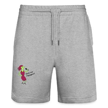 Papagena - in your desired colours - Stanley/Stella Trainer Unisex Organic Jogging Shorts - heather grey - Front - Nik (191cm) & Marisol (170cm)