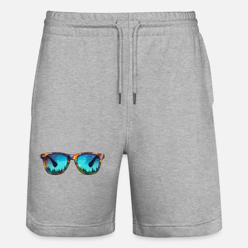 Sunglasses / Reflection / Forest / Reflection - Stanley/Stella Trainer Unisex Organic Jogging Shorts - heather grey