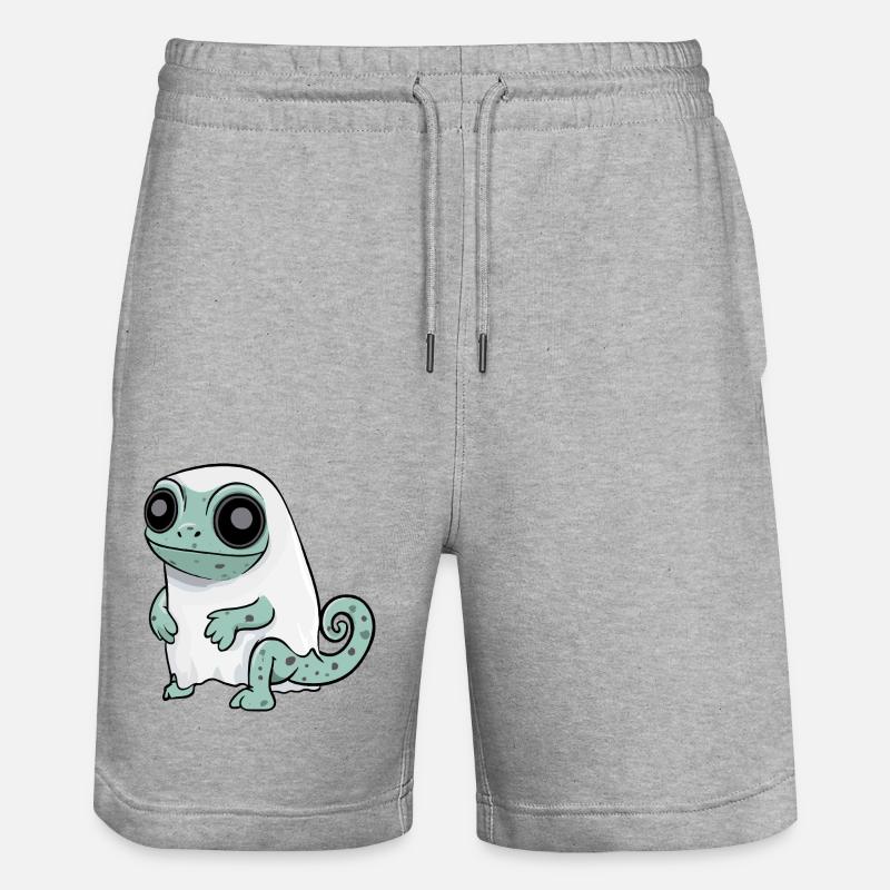 Chameleon Halloween Comic Geist - Stanley/Stella Unisex Bio Joggingshorts Trainer  - Grau meliert