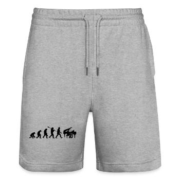 Evolution Pianist - Stanley/Stella Trainer Unisex Organic Jogging Shorts - heather grey - Front - Nik (191cm) & Marisol (170cm)