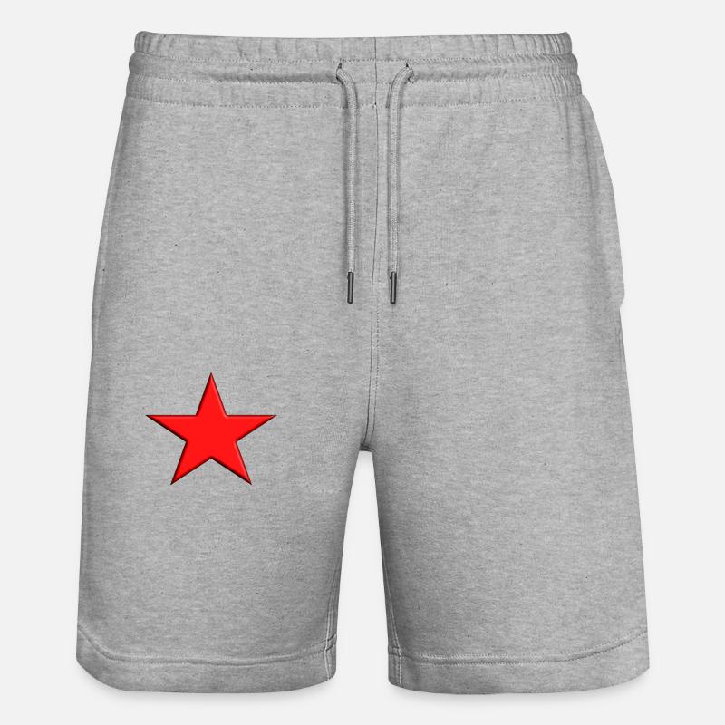 Etoile rouge - Short de jogging bio TRAINER Stanley/Stella unisexe - gris chiné