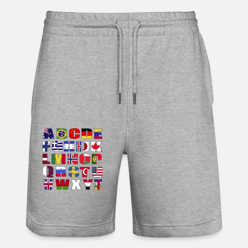 Drapeau - Short de jogging bio TRAINER Stanley/Stella unisexe - gris chiné