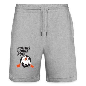 Puffin Island Papagei Taucher Vogel Nord Geschenk - Stanley/Stella Unisex Bio Joggingshorts Trainer  - Grau meliert - Vorne - Nik (191cm) & Marisol (170cm)