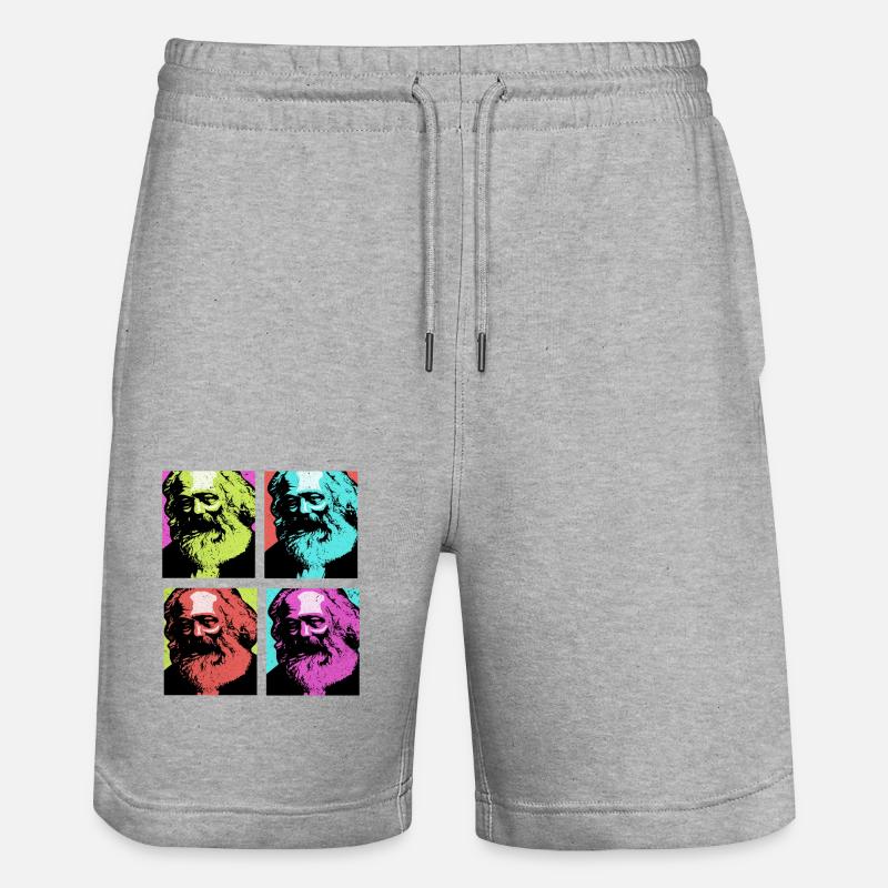 Communisme - Short de jogging bio TRAINER Stanley/Stella unisexe - gris chiné