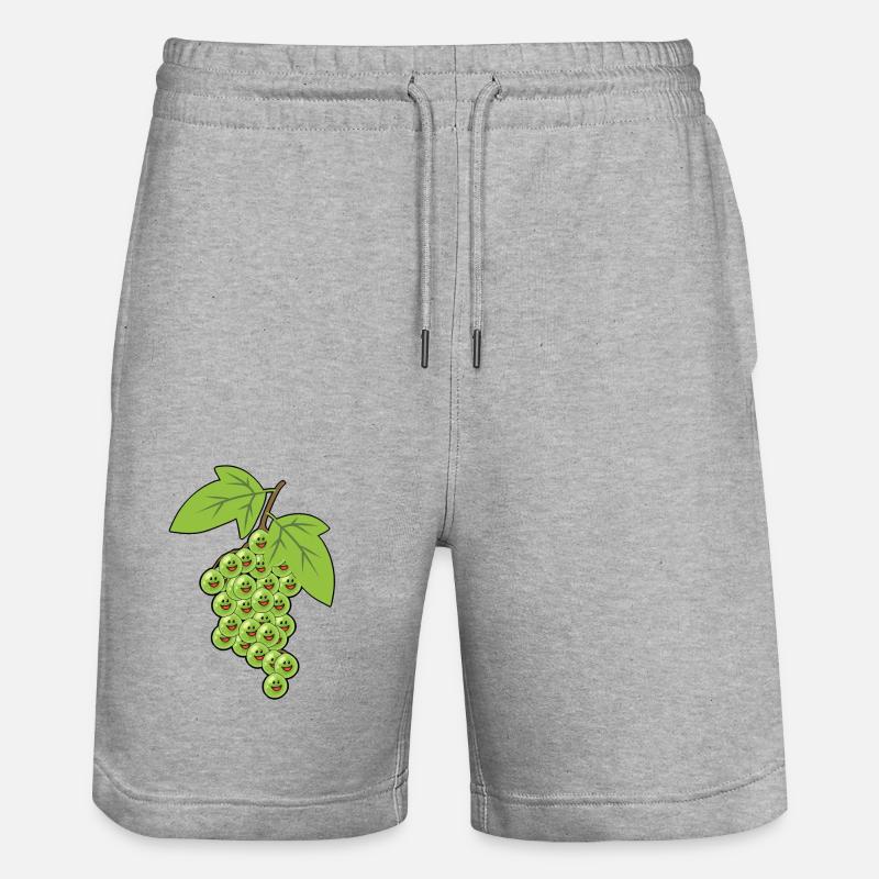 Raisins Raisins Vigne Raisin Fruit - Short de jogging bio TRAINER Stanley/Stella unisexe - gris chiné