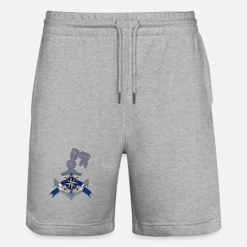 Boussole d'ancre Windrose - Short de jogging bio TRAINER Stanley/Stella unisexe - gris chiné