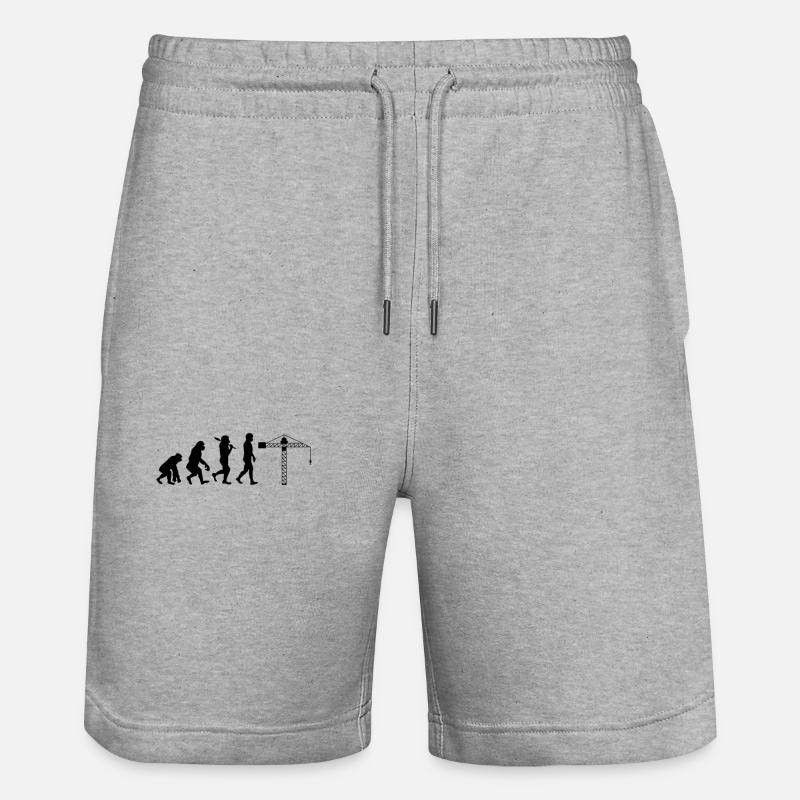 Opérateur de grue Evolution noir - Short de jogging bio TRAINER Stanley/Stella unisexe - gris chiné