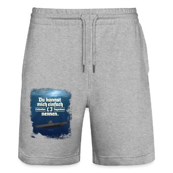 Leitender Ingenieur LI - Stanley/Stella Unisex Bio Joggingshorts Trainer  - Grau meliert - Vorne - Nik (191cm) & Marisol (170cm)