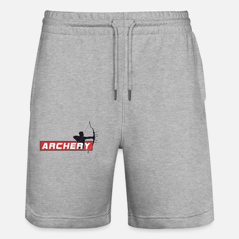 Bogenschießen - Short de jogging bio TRAINER Stanley/Stella unisexe - gris chiné