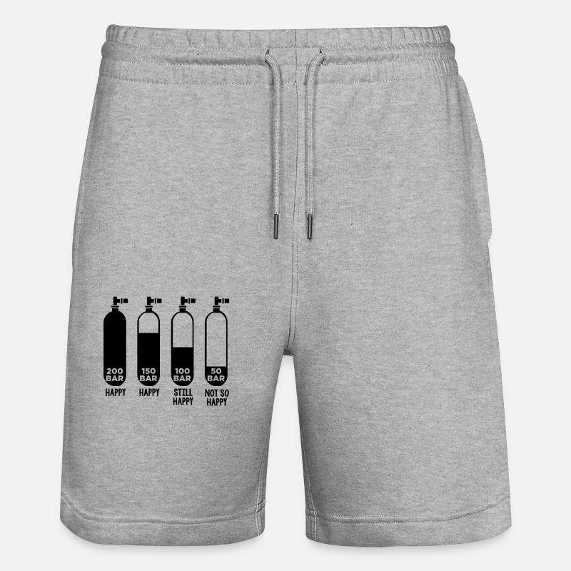 Plongée plongée 200 bar - Short de jogging bio TRAINER Stanley/Stella unisexe - gris chiné