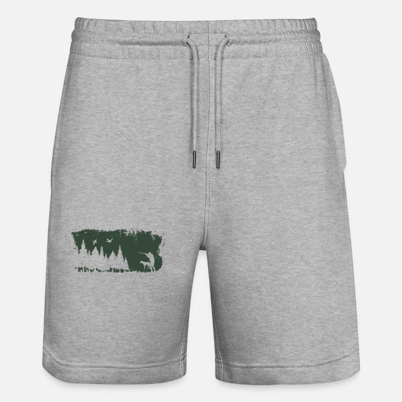 Jäger Design - Stanley/Stella Unisex Bio Joggingshorts Trainer  - Grau meliert