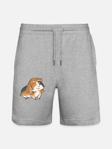 Marsvin frisör päls klippa frisyr - Ekologiska joggingshorts Trainer unisex från Stanley/Stella - gråmelerad
