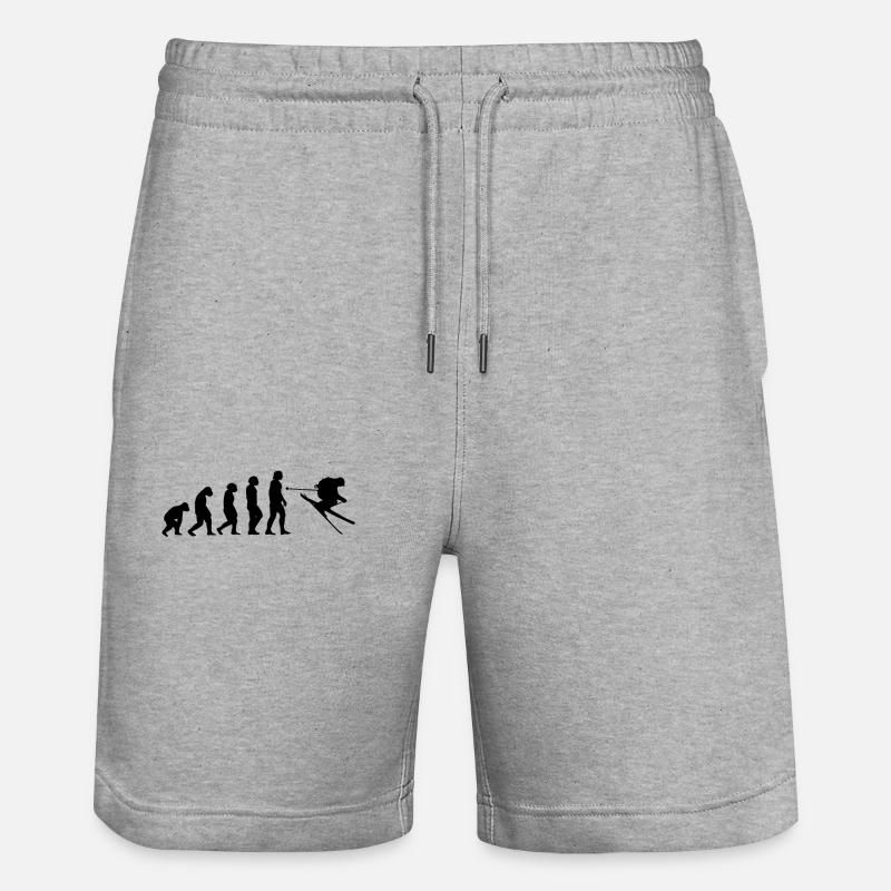 Tshirt Ski Evolution - Short de jogging bio TRAINER Stanley/Stella unisexe - gris chiné