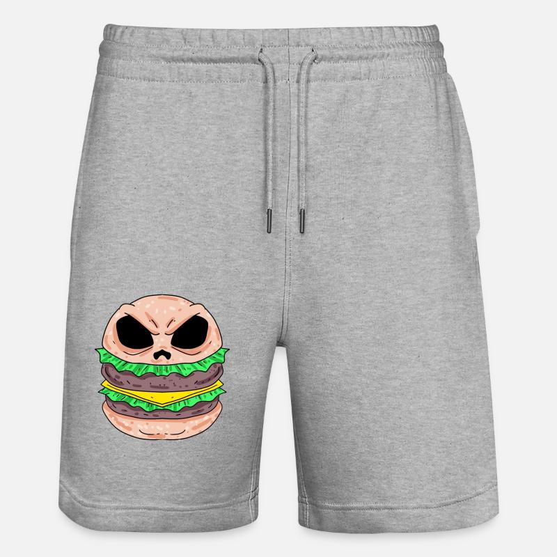 Totenkopf Burger Skull Burger - Short de jogging bio TRAINER Stanley/Stella unisexe - gris chiné