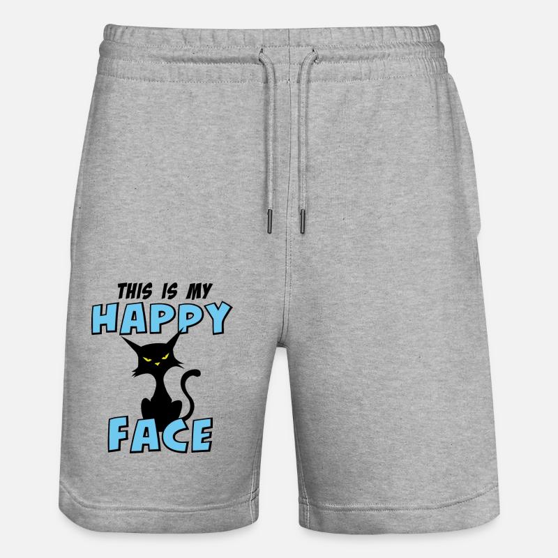 Chat chats drôles - Short de jogging bio TRAINER Stanley/Stella unisexe - gris chiné