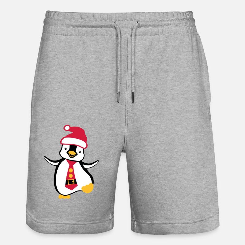 Noël Pingouin - Short de jogging bio TRAINER Stanley/Stella unisexe - gris chiné