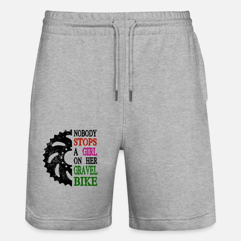 Fille de vélo de gravier - Short de jogging bio TRAINER Stanley/Stella unisexe - gris chiné