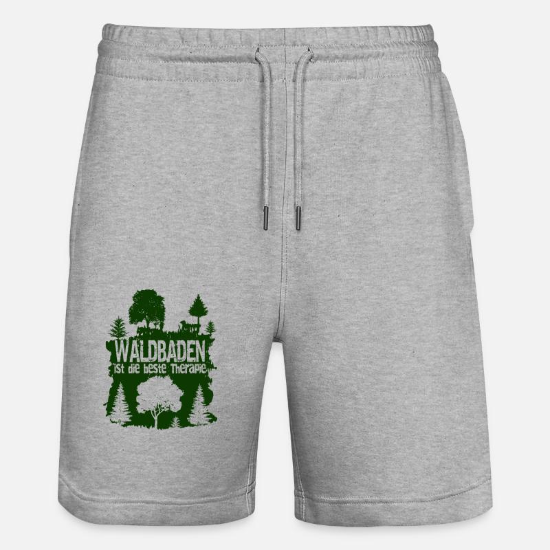 Bain de forêt Shinrinyoku - Short de jogging bio TRAINER Stanley/Stella unisexe - gris chiné