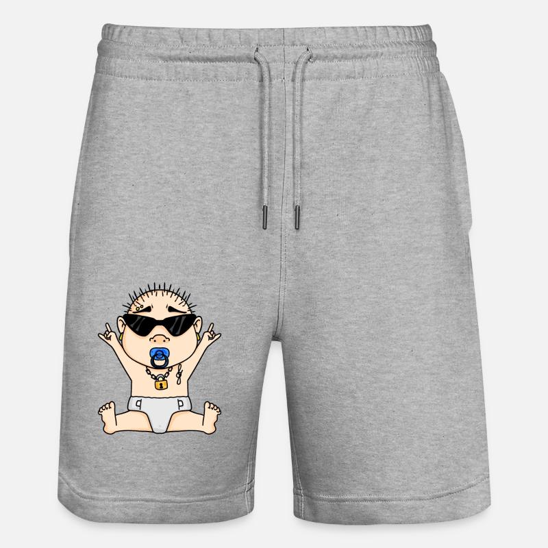 Cool bébé - Short de jogging bio TRAINER Stanley/Stella unisexe - gris chiné