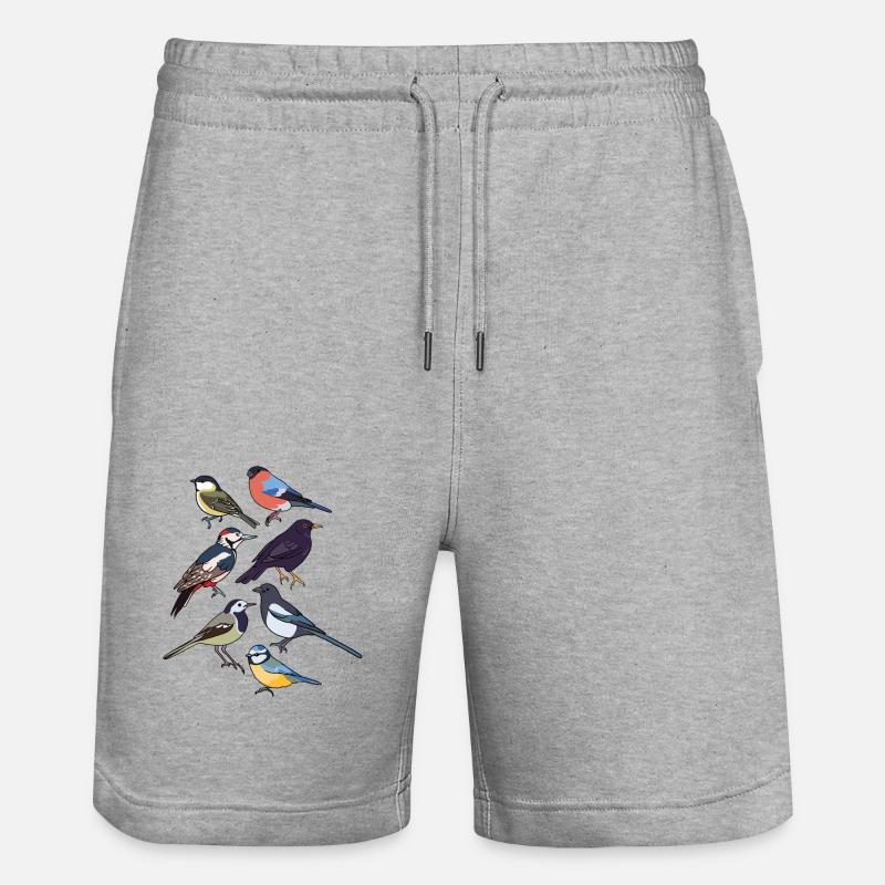 Oiseaux de jardin Oiseaux - Short de jogging bio TRAINER Stanley/Stella unisexe - gris chiné