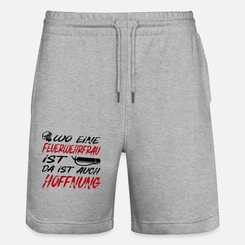 Conception de pompier - Short de jogging bio TRAINER Stanley/Stella unisexe - gris chiné