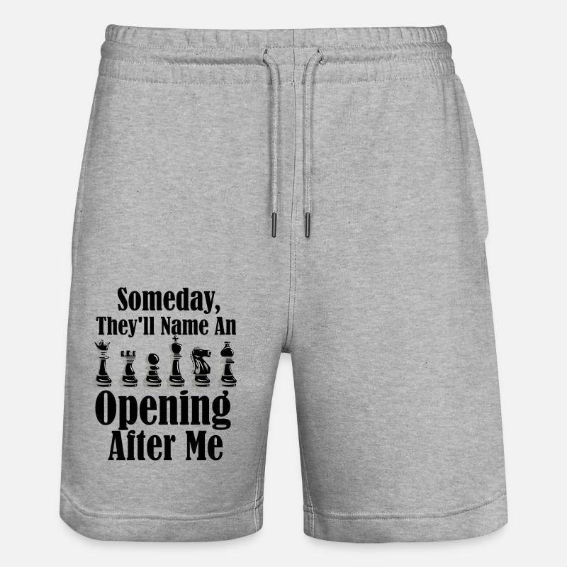Chess Chess Pieces Chess Player - Stanley/Stella Trainer Unisex Organic Jogging Shorts - heather grey