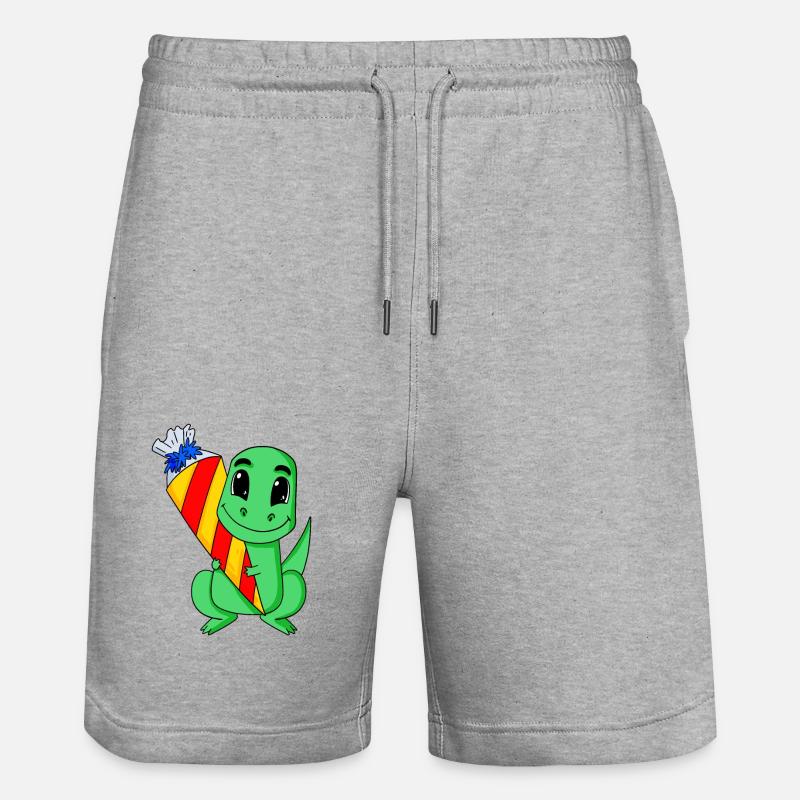 Education dinosaur 1 class - Stanley/Stella Trainer Unisex Organic Jogging Shorts - heather grey