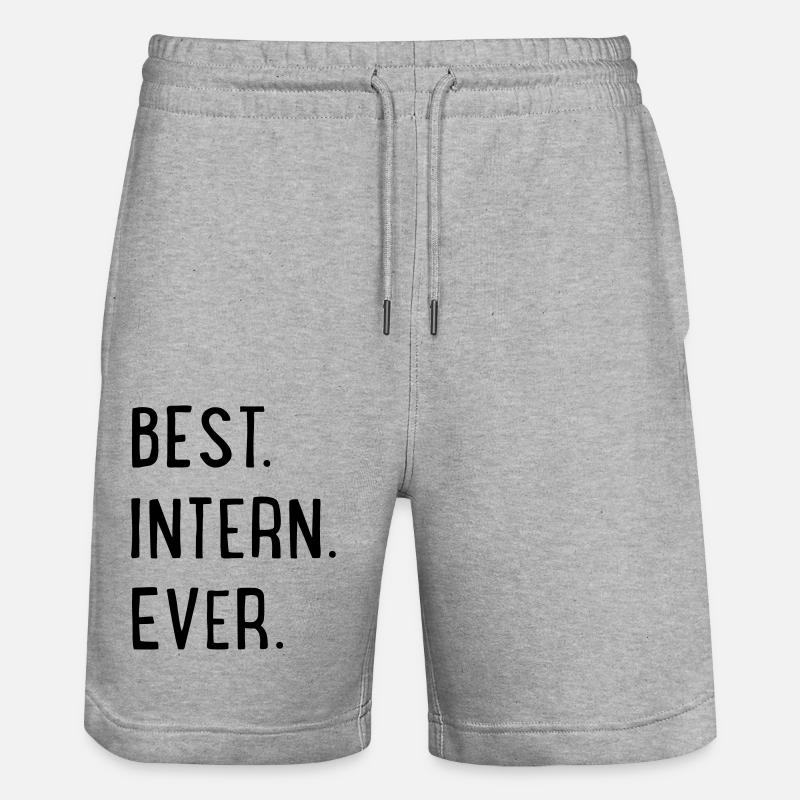 best intern ever - Stanley/Stella Unisex Bio Joggingshorts Trainer  - Grau meliert