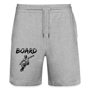 skateboard skater skate sport fahren skaten - Stanley/Stella Unisex Bio Joggingshorts Trainer  - Grau meliert - Vorne - Nik (191cm) & Marisol (170cm)