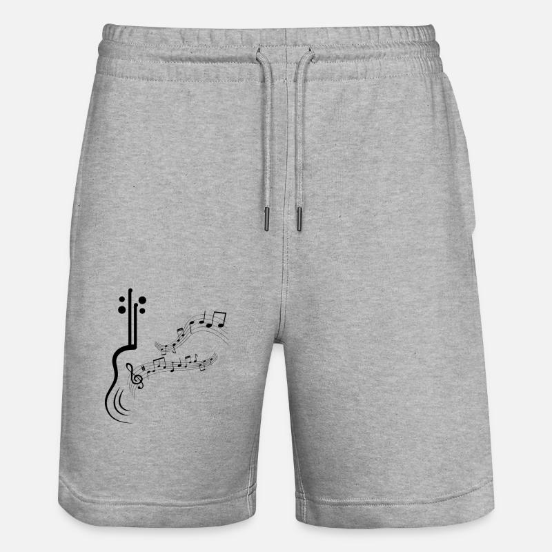 Musiknoter Musikmusikere Noder noder clef noder - Stanley/Stella Trainer økologiske unisex joggingshorts - grå meleret