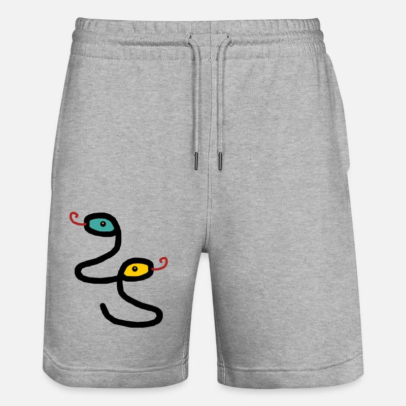 Węże Gady Płazy Dzieci Wąż - Ekologiczne spodenki dresowe typu unisex Stanley/Stella Trainer  - szary melanż
