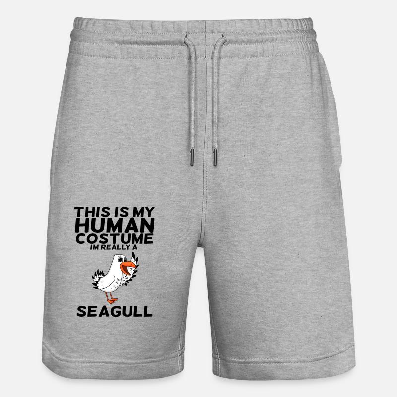 Möwe - Stanley/Stella Unisex Bio Joggingshorts Trainer  - Grau meliert