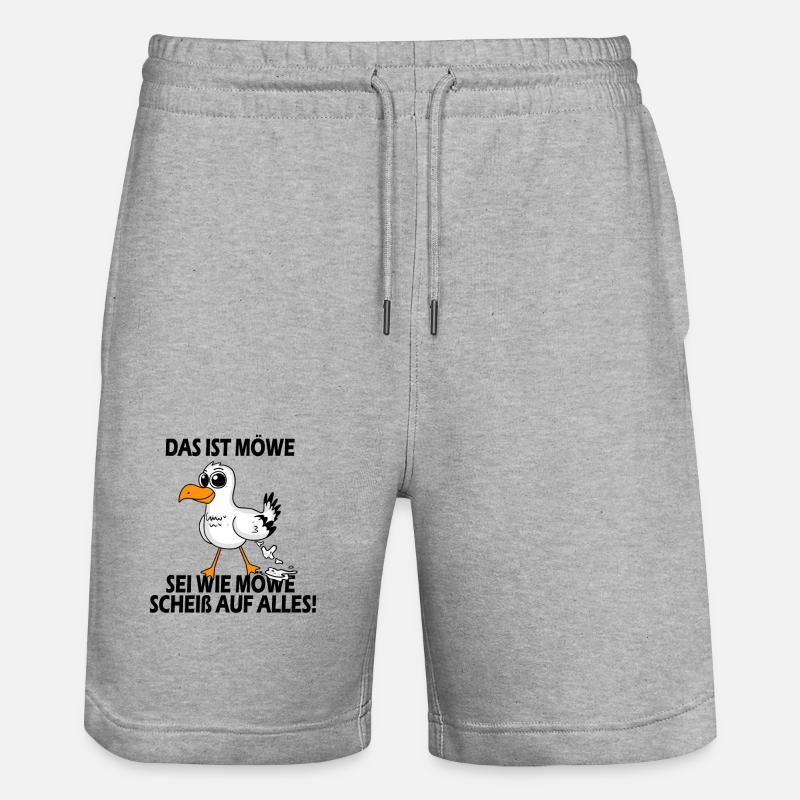 Sei wie Möwe - Stanley/Stella Unisex Bio Joggingshorts Trainer  - Grau meliert