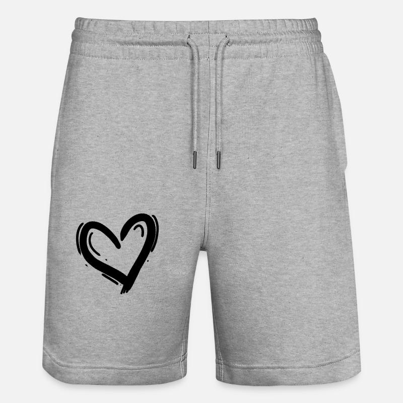 Coeur Noir - Short de jogging bio TRAINER Stanley/Stella unisexe - gris chiné