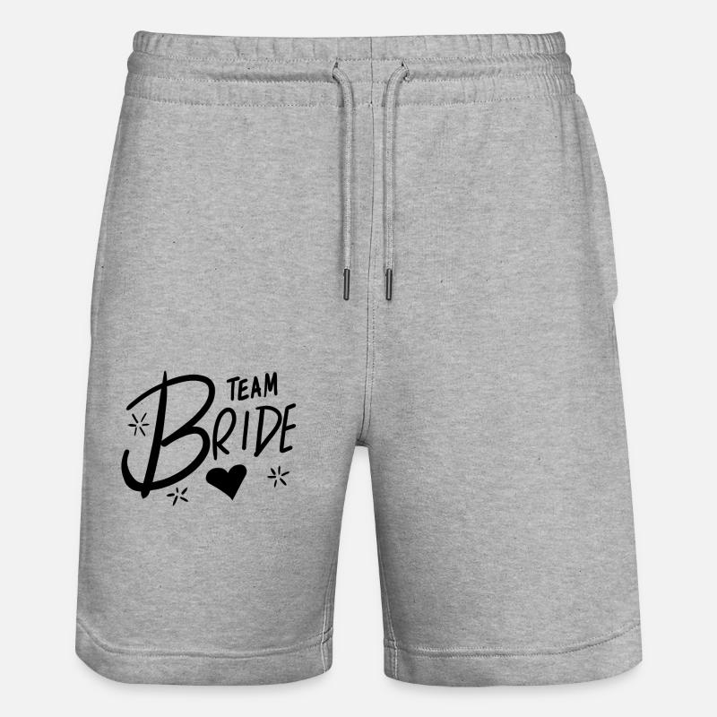 Team Bride - Short de jogging bio TRAINER Stanley/Stella unisexe - gris chiné